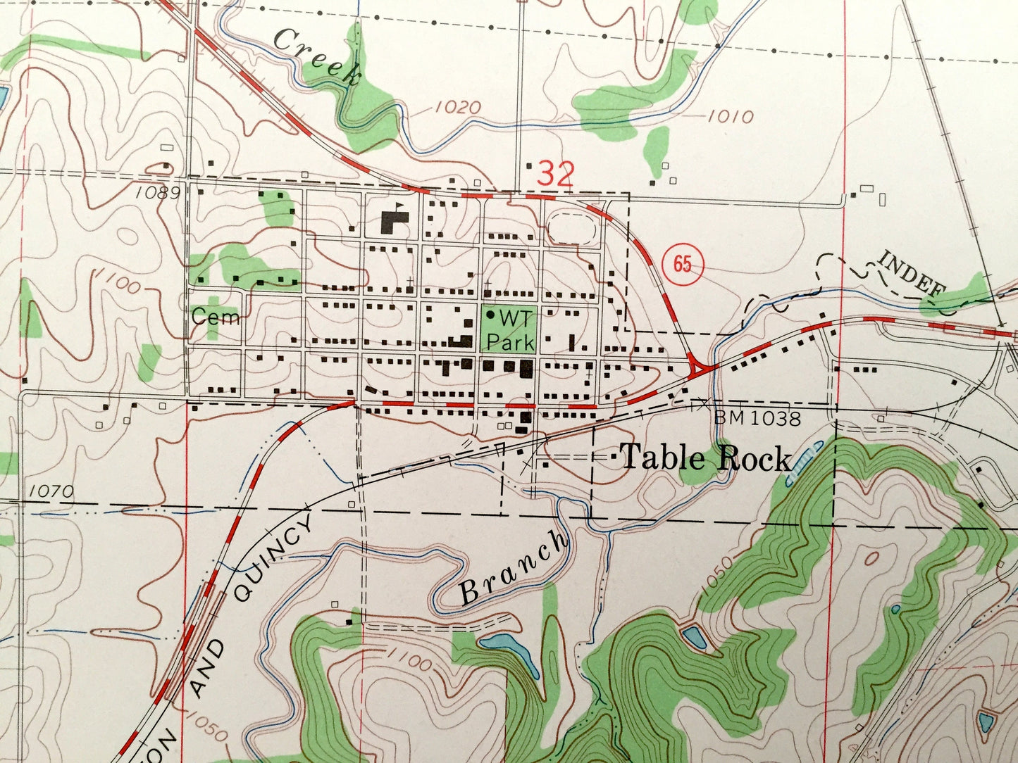 Antique Table Rock, Nebraska 1965 US Geological Survey Topographic Map – Sheridan, Humboldt, Franklin, Clear Creek, Pawnee, Richardson