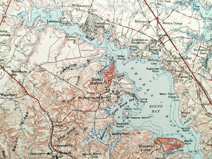 Antique Relay, Maryland 1947 US Geological Survey Topographic Map – Baltimore, Brooklyn, Anne Arundel, Patapsco, Magothy & Severn Rivers MD