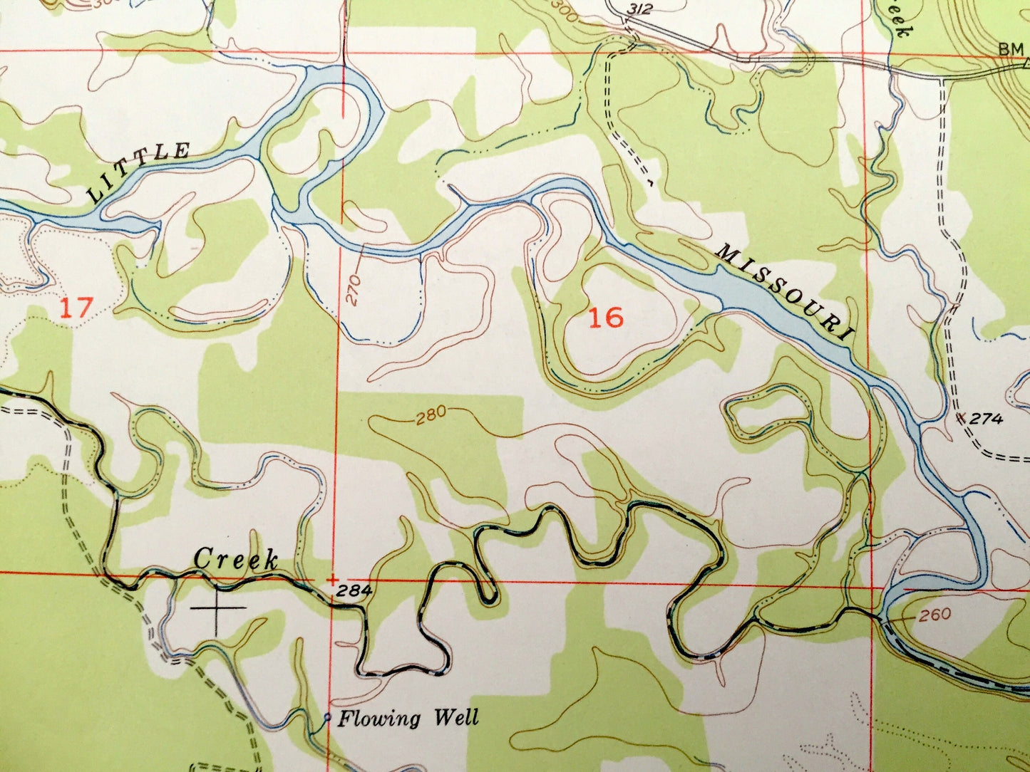 Antique Pisgah, Arkansas 1951 US Geological Survey Topographic Map – Saline, Wolf Creek, Redland, Wallaceburg, Pike, Hempstead County, AR