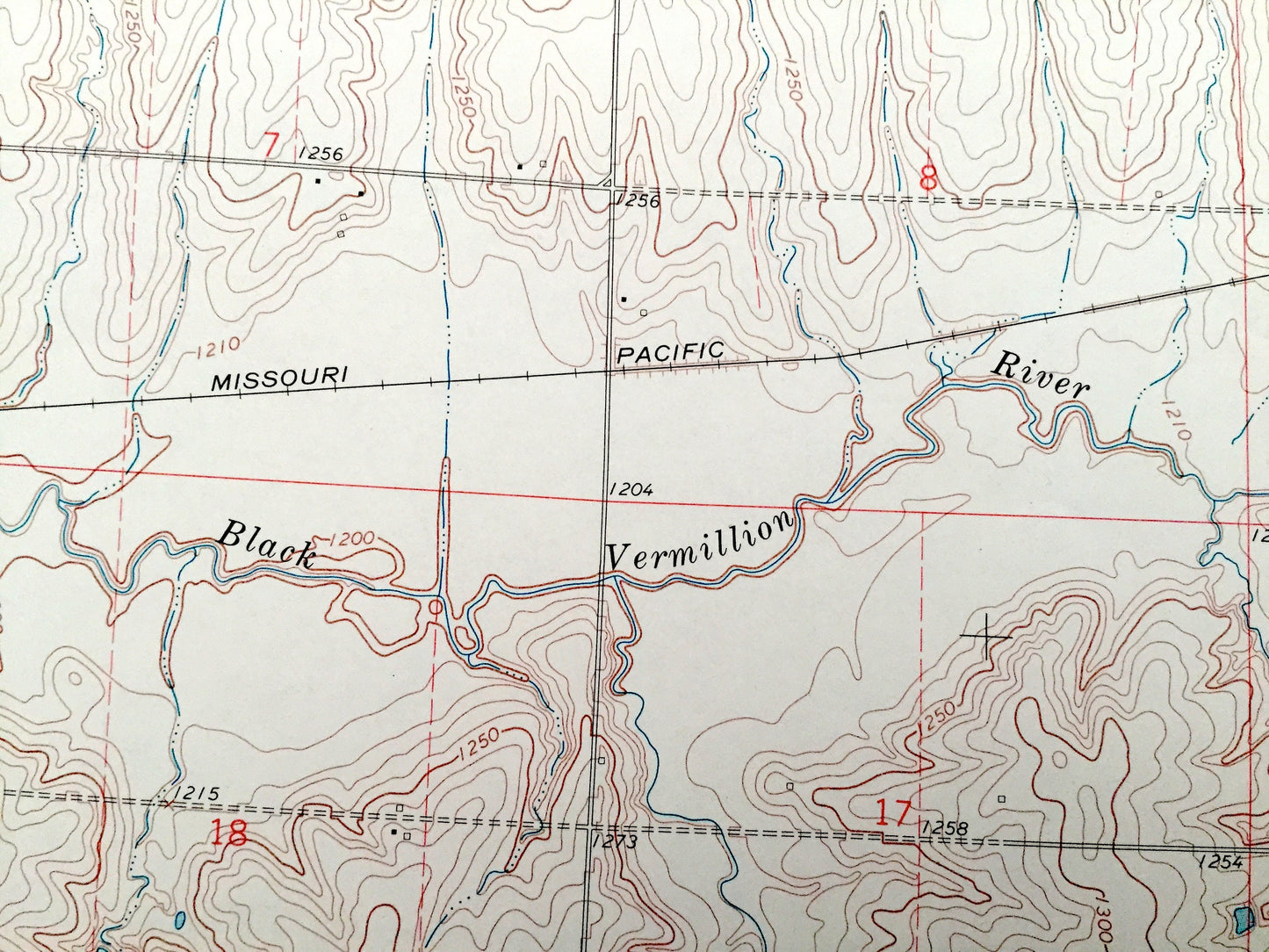 Antique Centralia, Kansas 1969 US Geological Survey Topographic Map – Center, Home, Neuchatel, Nemaha County, Marshall County, Vermillion