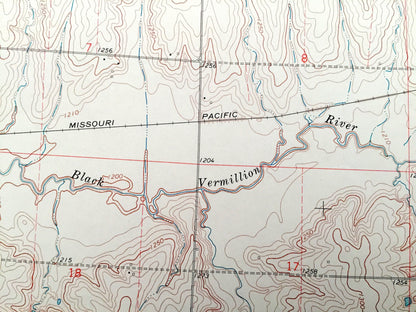 Antique Centralia, Kansas 1969 US Geological Survey Topographic Map – Center, Home, Neuchatel, Nemaha County, Marshall County, Vermillion
