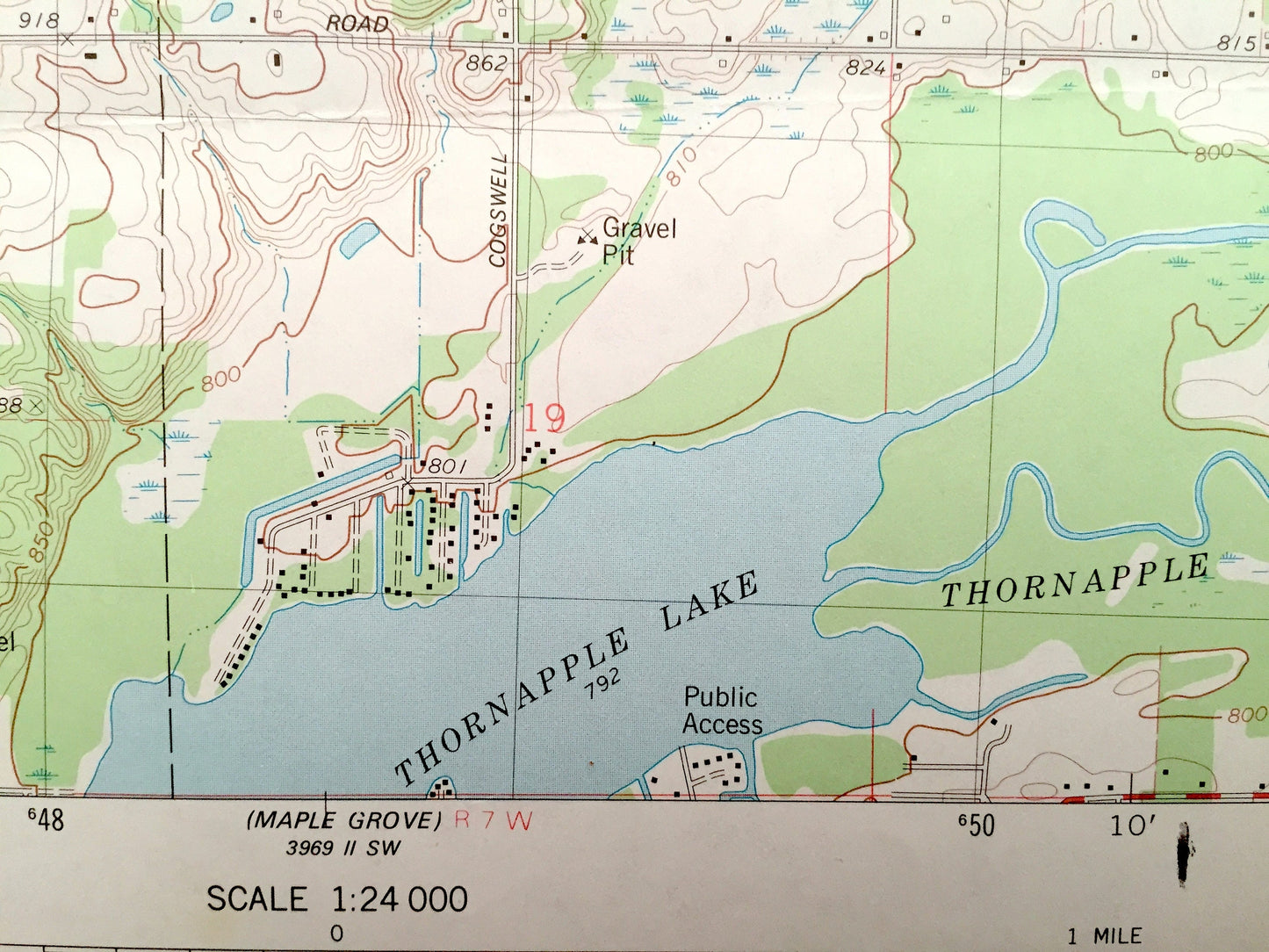 Antique Woodland, Michigan, 1981 US Geological Survey Topographic Map – Barry County, Castleton, Hastings, Carlton, Thornapple Lake, MI
