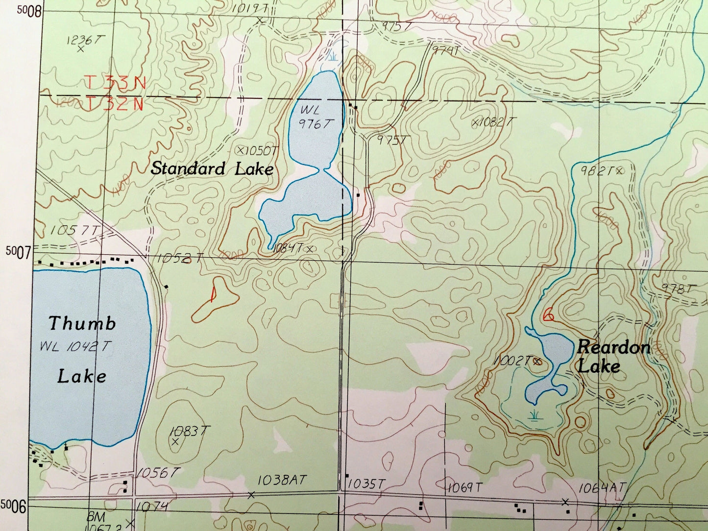 Antique Vanderbilt, Michigan 1986 US Geological Survey Topographic Map – Corwith, Wilmot, Chandler, Hudson, Cheboygan County, Otsego County