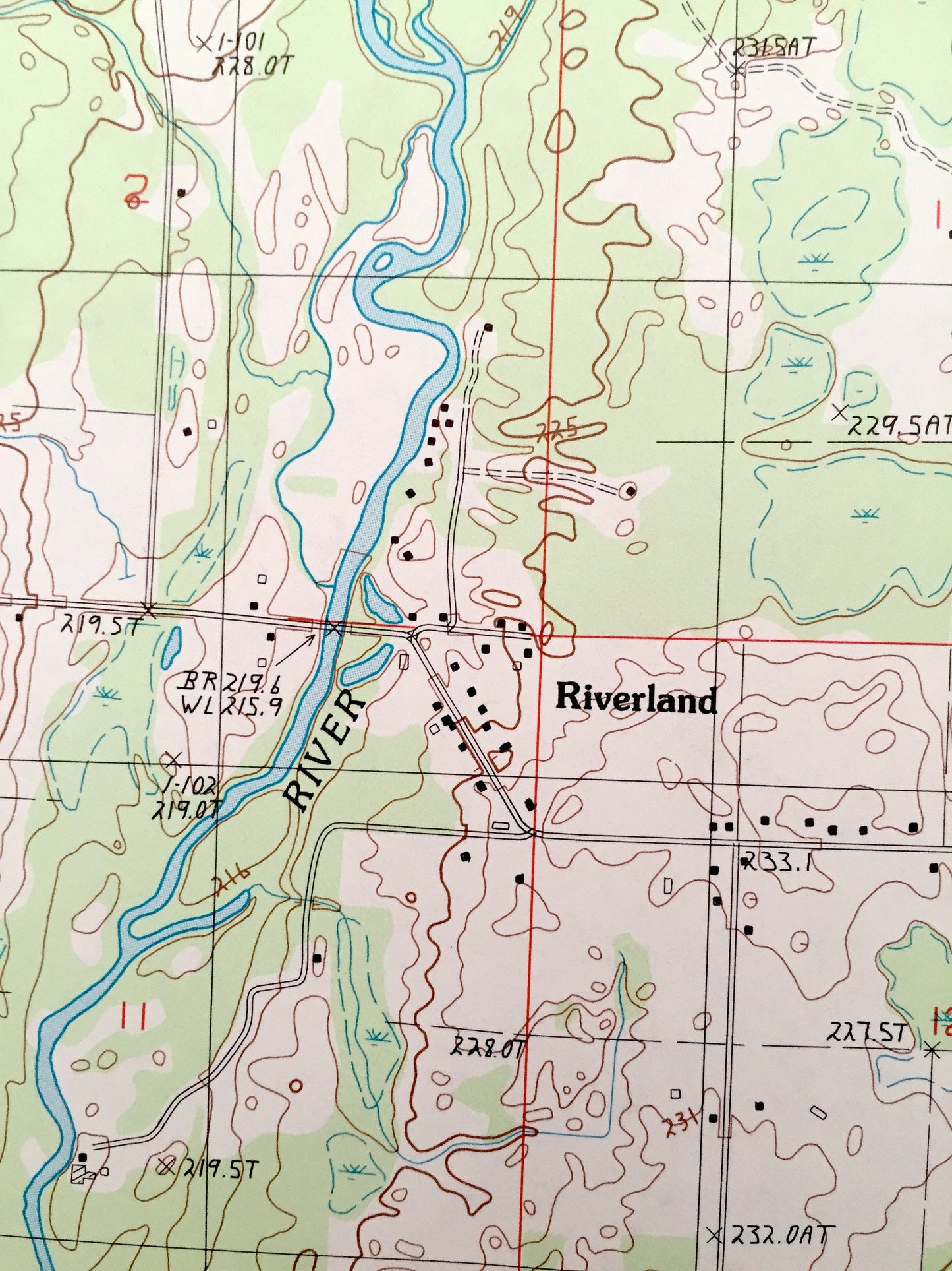 Antique Chandler, Michigan 1985 US Geological Survey Topographic Map – Escanaba, Cornell, Wells, Ford River, Flat Rock, Riverland