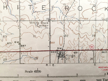 Antique Kings, Illinois 1918 US Geological Survey Topographic Map – Rockford, Camp Grant, Cherry Valley, Byron, Winnebago, Ogle County, IL