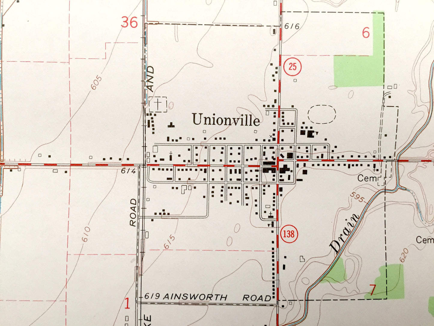 Antique Sebewaing, Michigan 1963 US Geological Survey Topographic Map –  Columbia, Unionville, Akron, Saginaw Bay, Huron & Tuscola Counties
