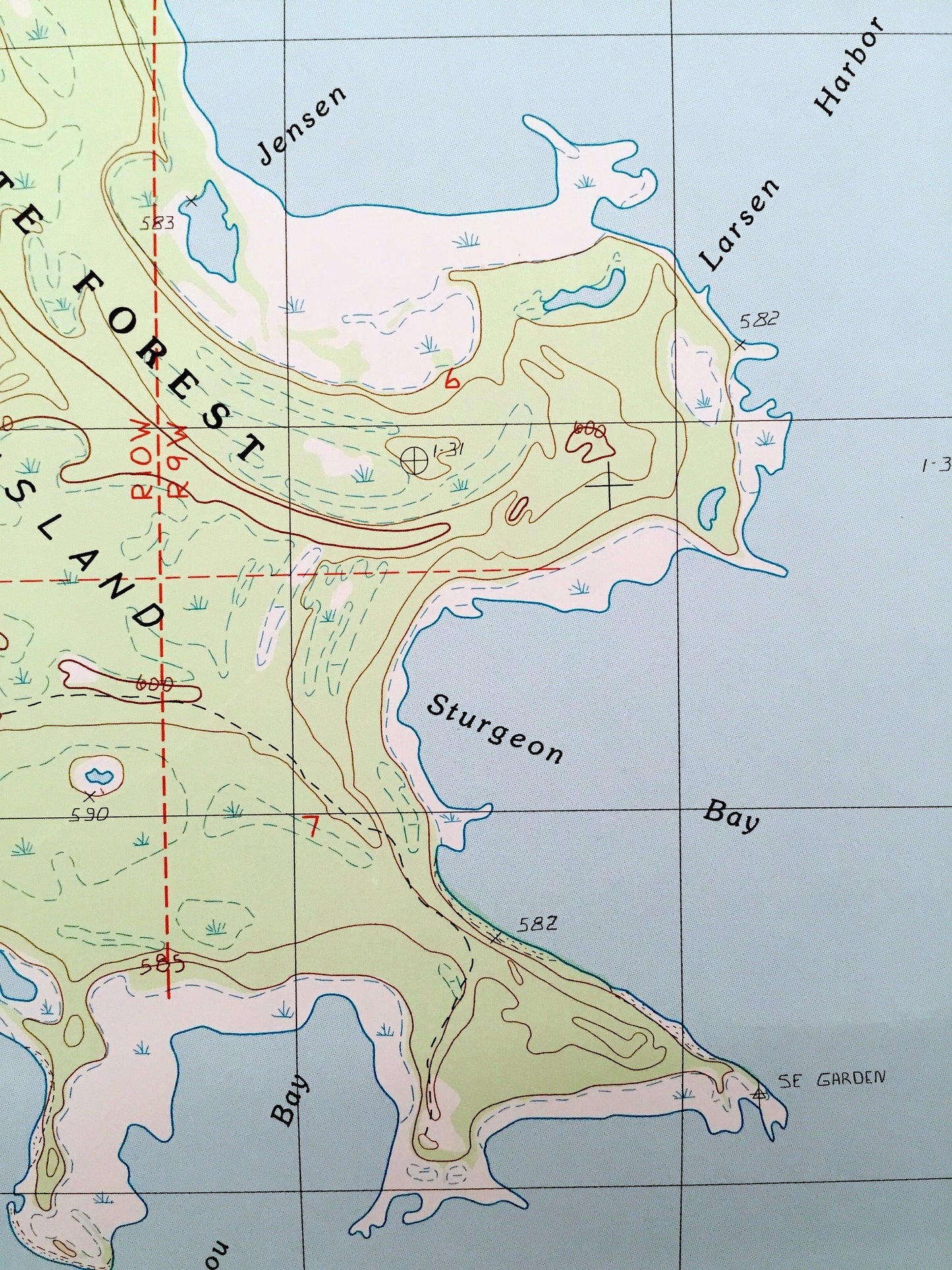 Antique Hog Island, West, Michigan 1986 US Geological Survey Topographic Map – Lake Michigan, Mackinaw State Forest, St James Township