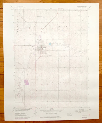 Antique Madison, Nebraska, 1963 US Geological Survey Topographic Map – Green Garden, Union, Fairview, Madison County, Union Pacific Railroad