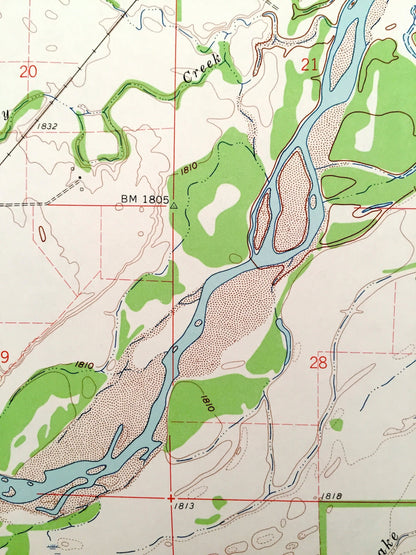 Antique St. Paul, Nebraska 1960 US Geological Survey Topographic Map – Cleveland, St Libory, Gage Valley, Middle Loup River, Howard County