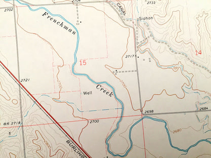 Antique Naper, Nebraska & Pleasant Valley, South Dakota 1951 US Geological Survey Topographic Map – Basin, Dustin, Ellston, McCully