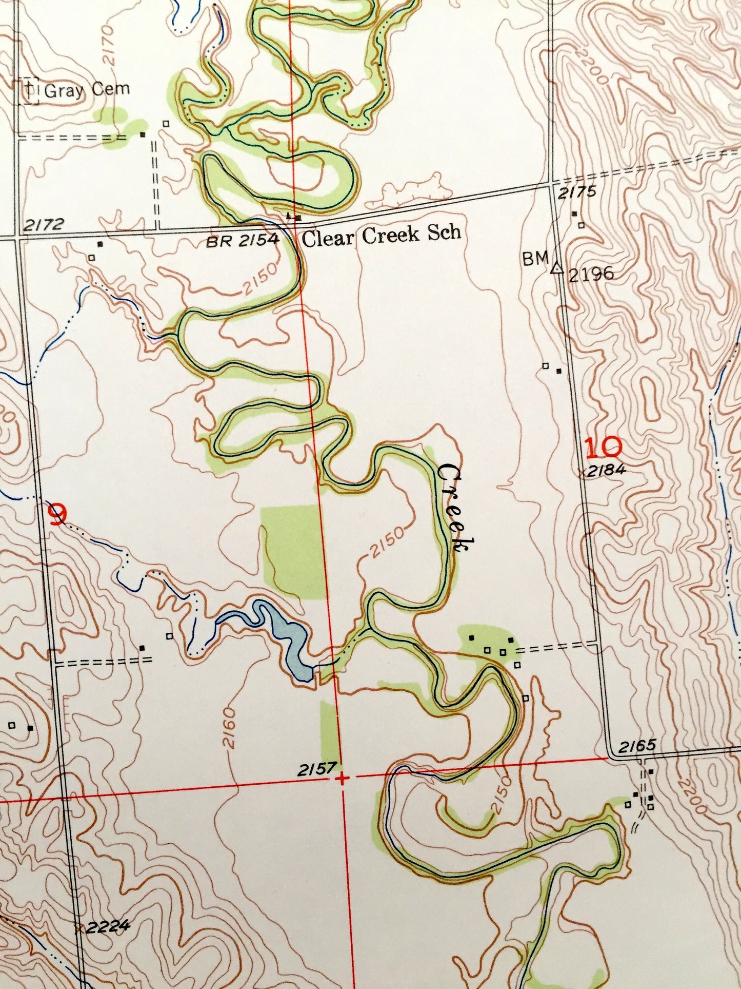 Antique Litchfield, Nebraska 1951 US Geological Survey Topographic Map – Elk Creek, Scott, Harrison, Algernon, Elm, Sherman & Custer County