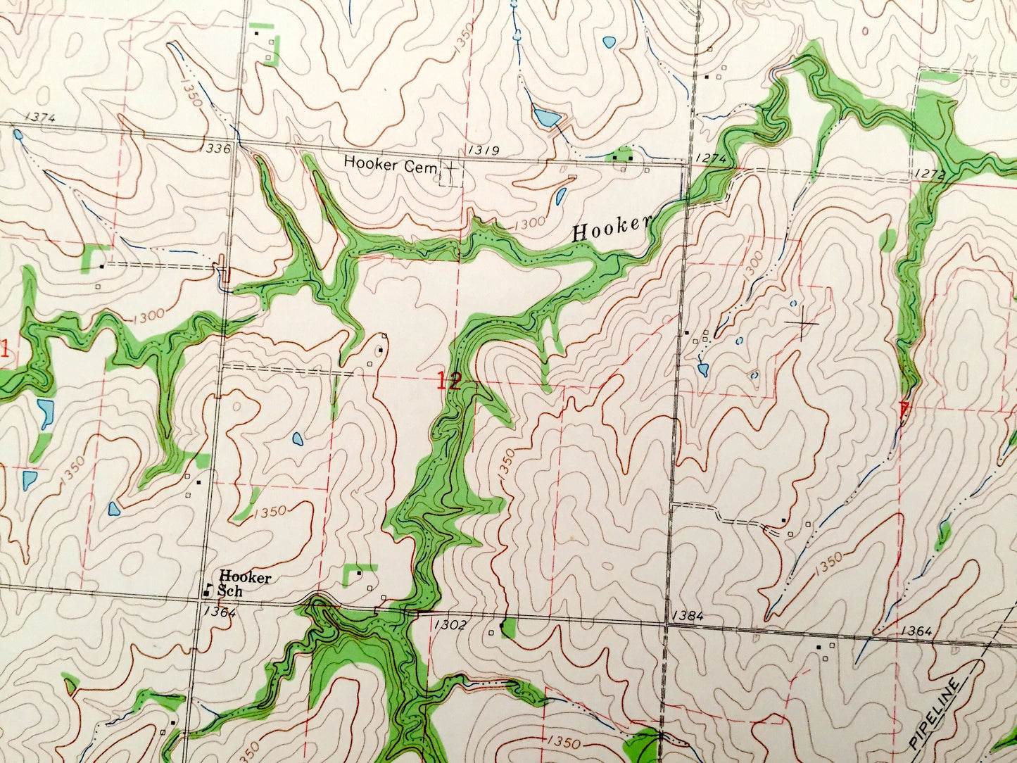 Antique Sterling, Nebraska 1965 US Geological Survey Topographic Map – Vesta, Adams, Hooker, Gage County, Johnson County