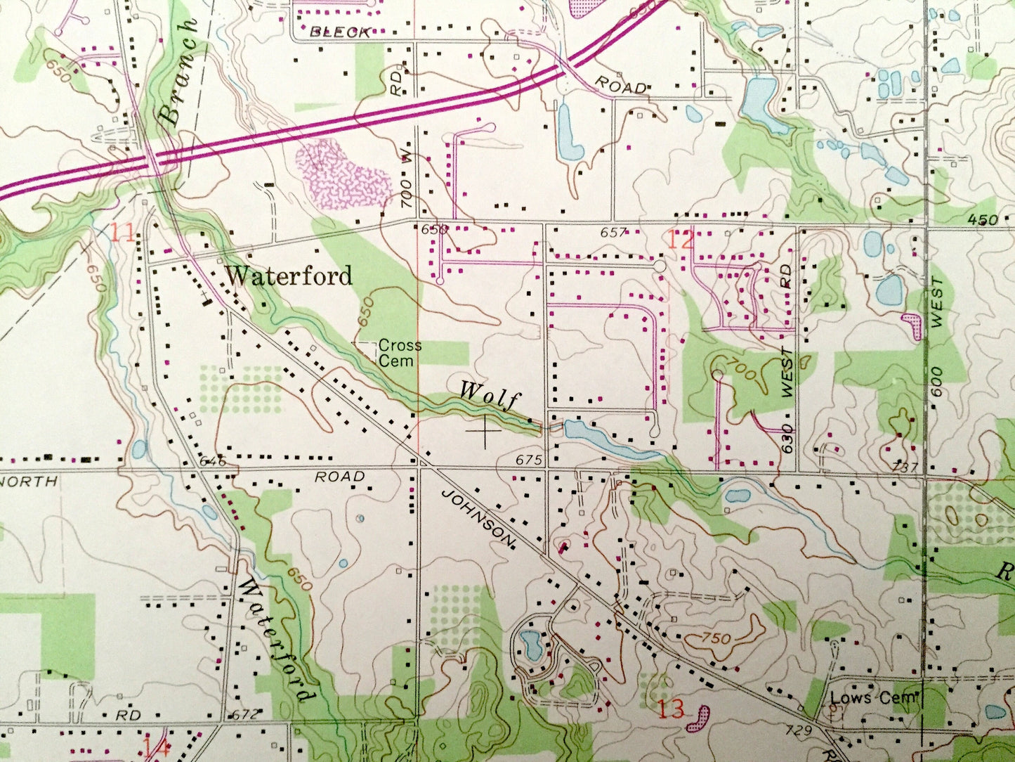 Antique Michigan City, Indiana 1969 US Geological Survey Topographic Map – Michigan, Springfield, Coolspring, Center, La Porte County