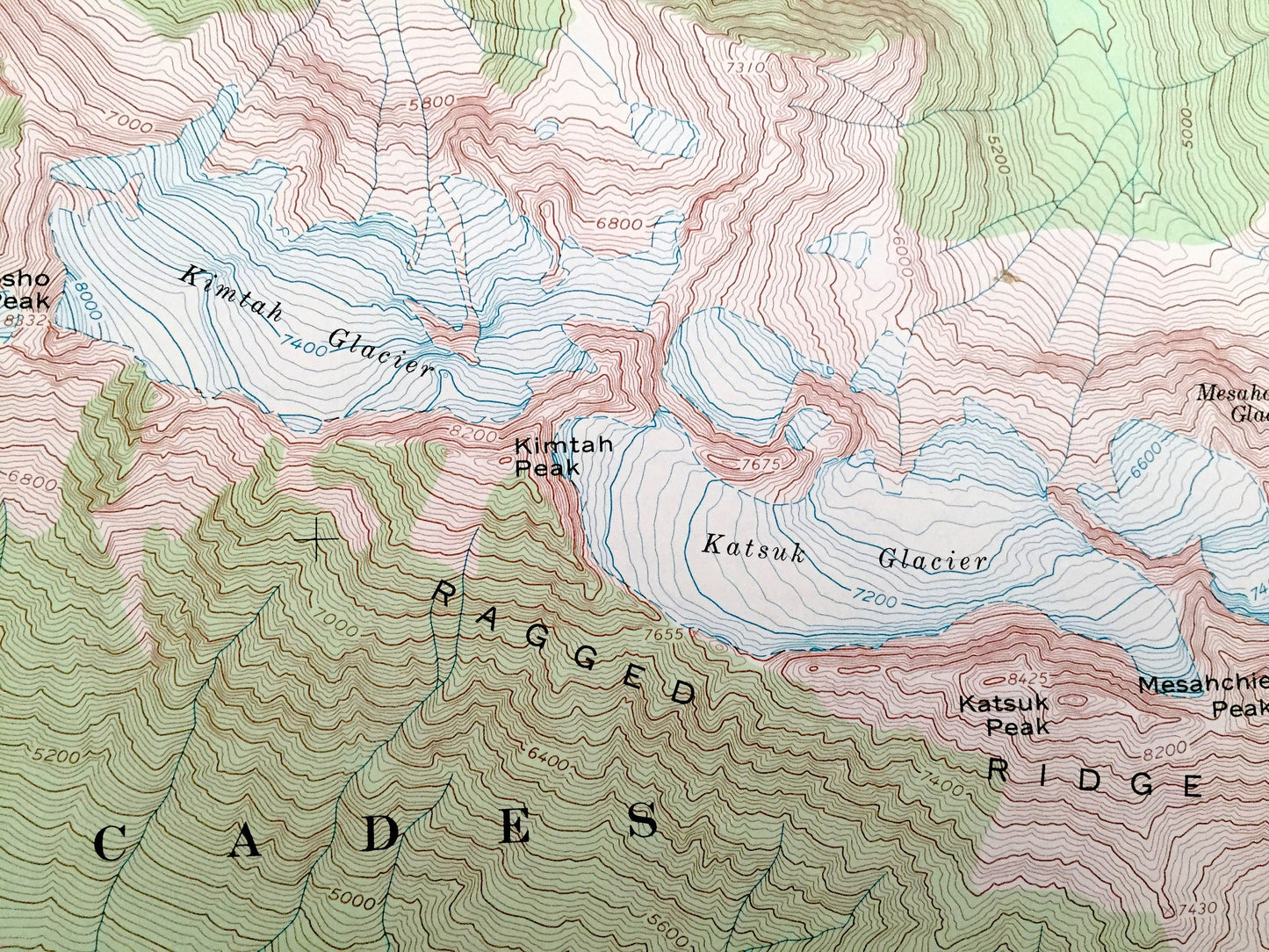 Antique Mt. Logan, Washington 1963 US Geological Survey Topographic Map – North Cascades, Mt Baker, Ragged Ridge, Red Mountain, Glaciers