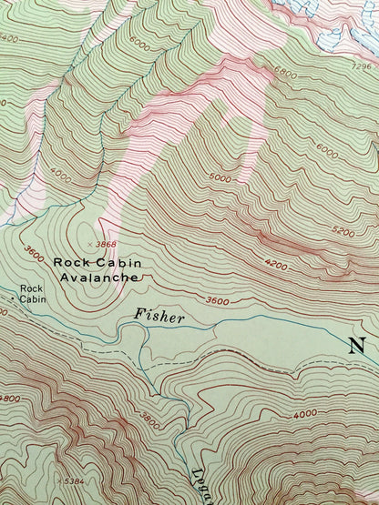 Antique Mt. Logan, Washington 1963 US Geological Survey Topographic Map – North Cascades, Mt Baker, Ragged Ridge, Red Mountain, Glaciers