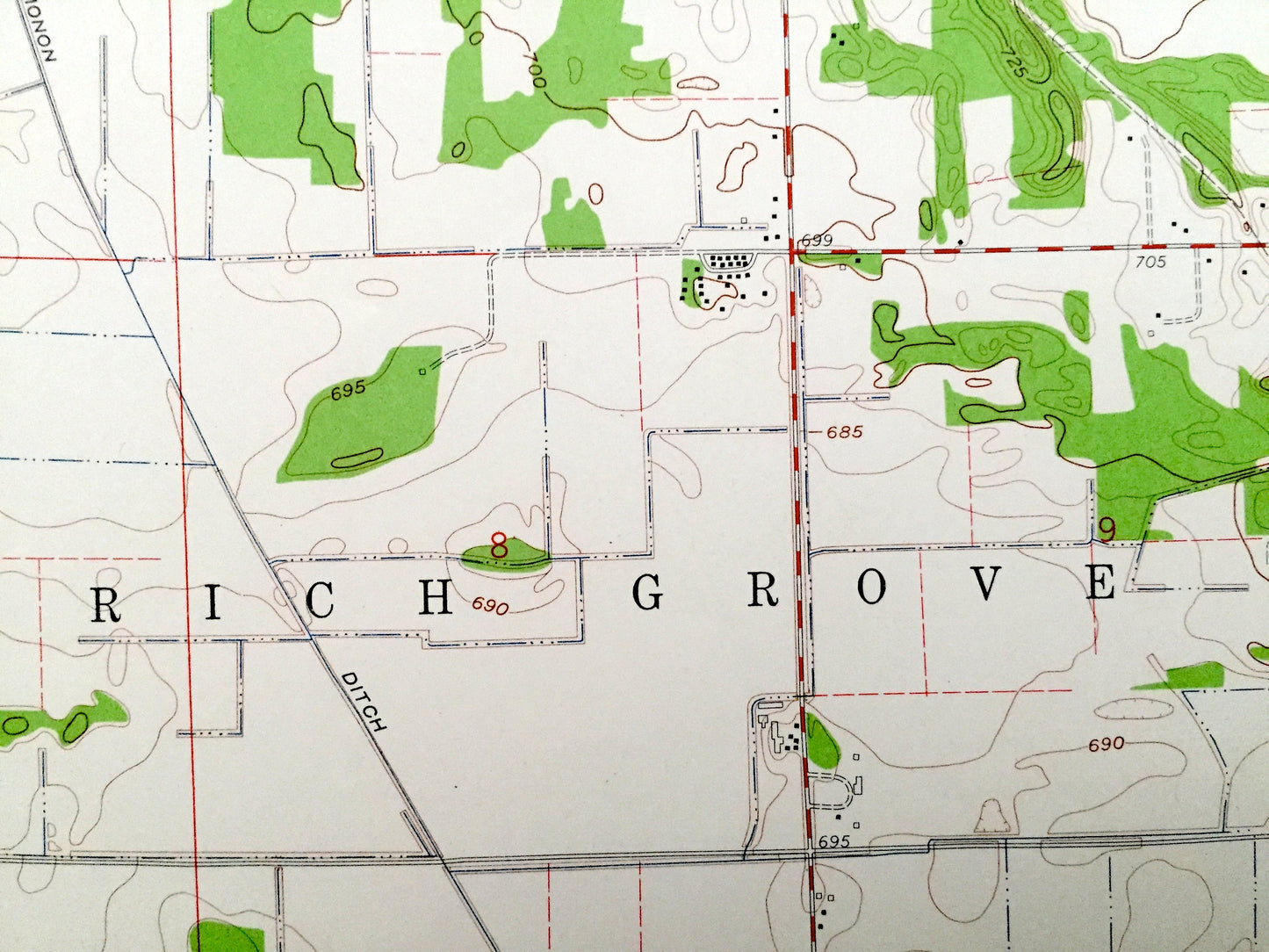 Antique North Judson, Indiana 1959 US Geological Survey Topographic Map – Railroad, Wayne, Cass, Rich Grove, Starke, Pulaski County, IN
