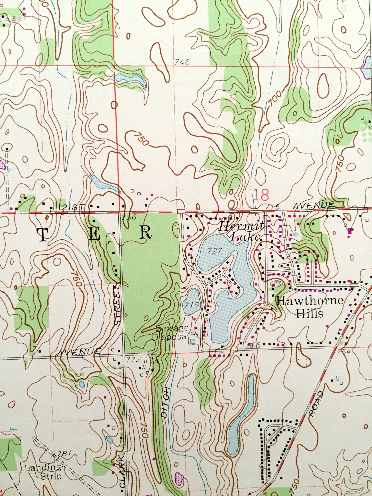 Antique St. John, Indiana 1962 US Geological Survey Topographic Map – Ross, Hanover, Center, Cedar Lake, Schererville, Cook, Lake County