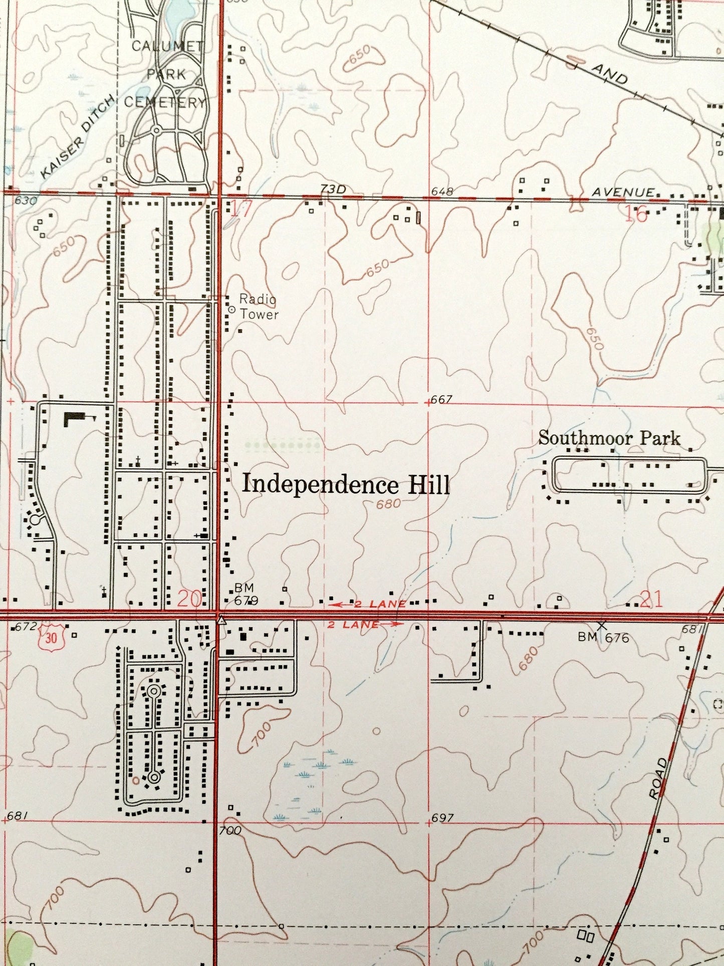 Antique Crown Point, Indiana 1962 US Geological Survey Topographic Map – Ross, Center, Winfield, Merrillville, Ainsworth, Lake County