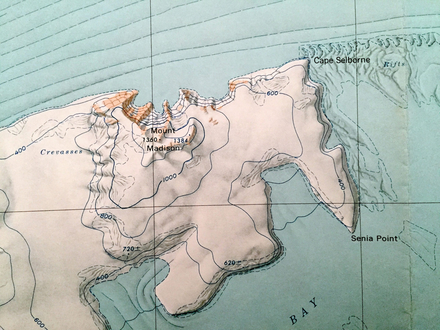 Antique Cape Selborne, Antarctica 1963 US Geological Survey Topographic Map – Ross Ice Shelf, Byrd Glacier, Churchill Range, Britannia Range