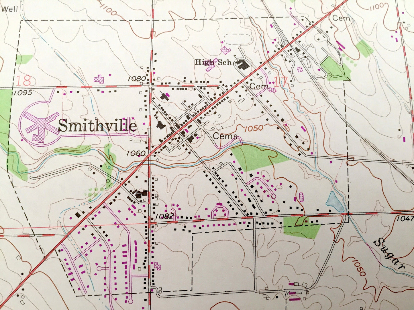 Antique Orrville, Ohio 1961 US Geological Survey Topographic Map – East Union, Green, Smithville, Weilersville, Apple Creek, Sugar Creek