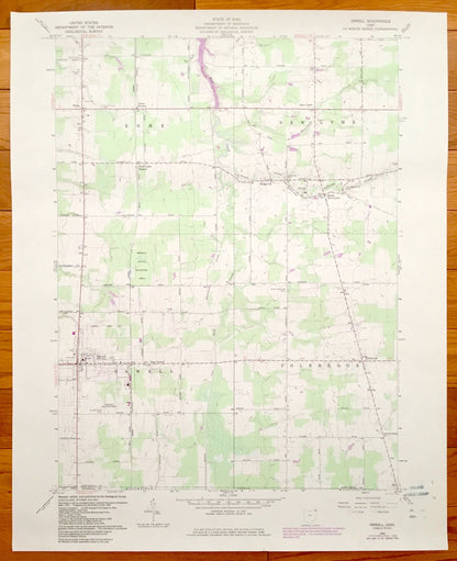 Antique Orwell, Ohio 1960 US Geological Survey Topographic Map – Rome, New Lyme, Colebrook, Dodgeville, South New Lyme, Ashtabula, Trumbull