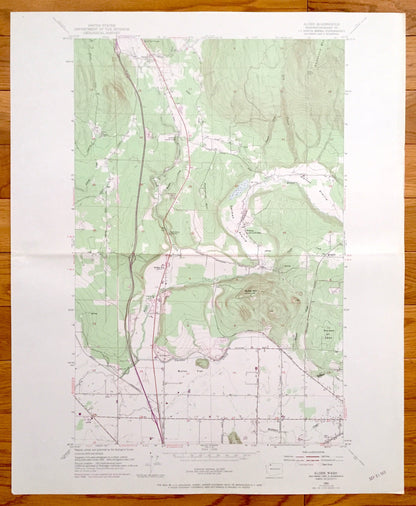 Antique Alger, Washington 1952 US Geological Survey Topographic Map – Hoogdal, Skagit County, Donovan State Park, Colony Creek, Samish River