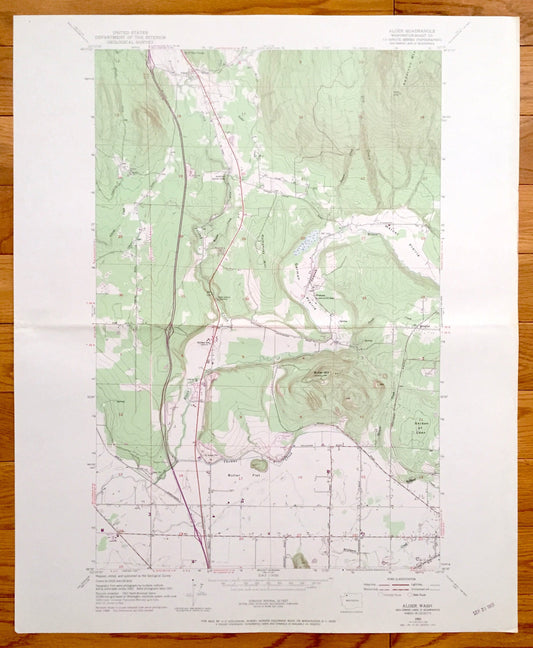 Antique Alger, Washington 1952 US Geological Survey Topographic Map – Hoogdal, Skagit County, Donovan State Park, Colony Creek, Samish River