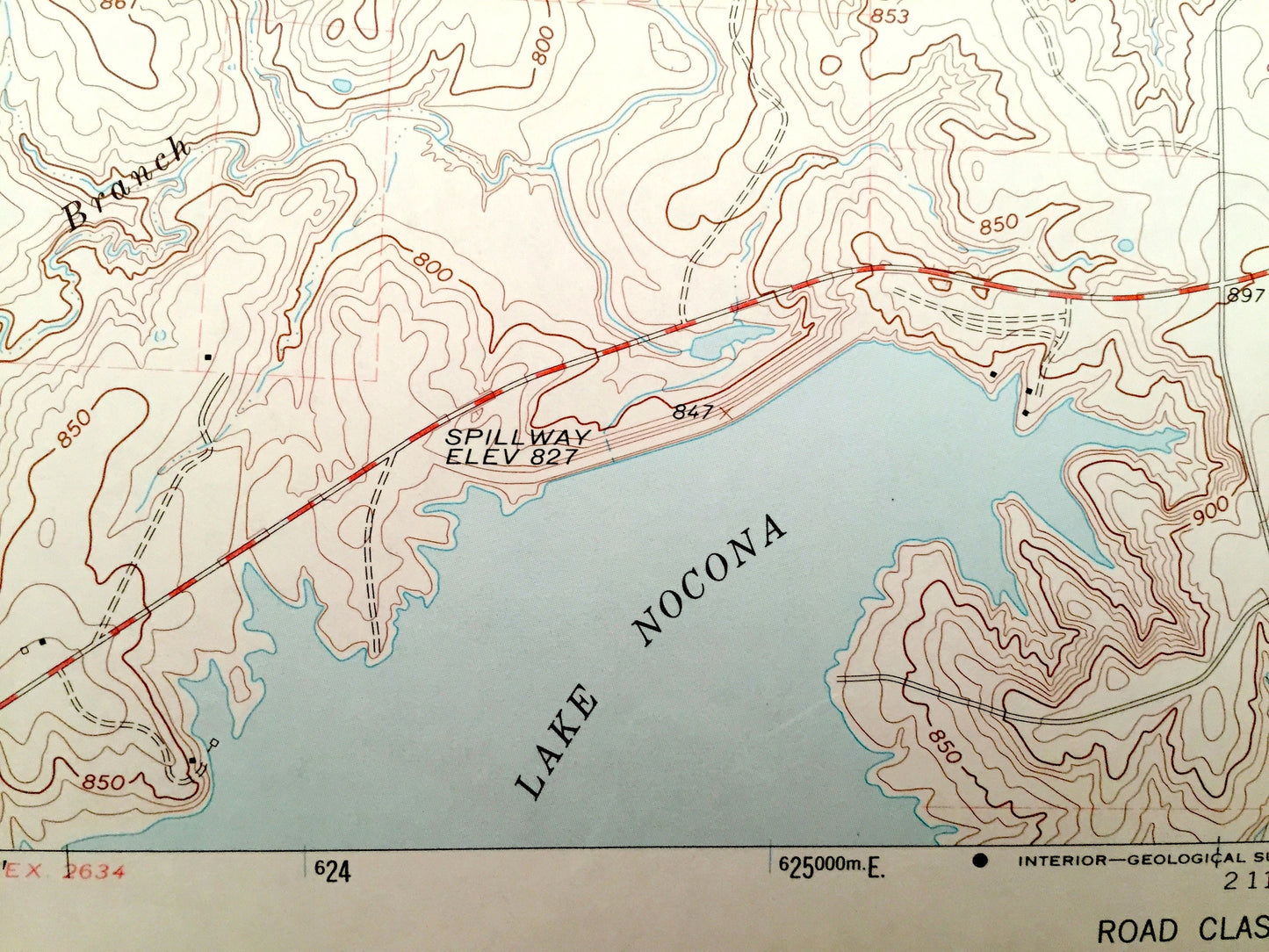 Antique Prairie Valley School, Texas & Brown, Oklahoma 1968 US Geological Survey Topographic Map – Lake Nocona, Red River Rowland,Hynds City