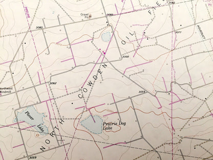 Antique Goldsmith, Texas 1965 US Geological Survey Topographic Map – Ector County, Johnson, Lawson, Goldsmith and Donnelly Oil Fields
