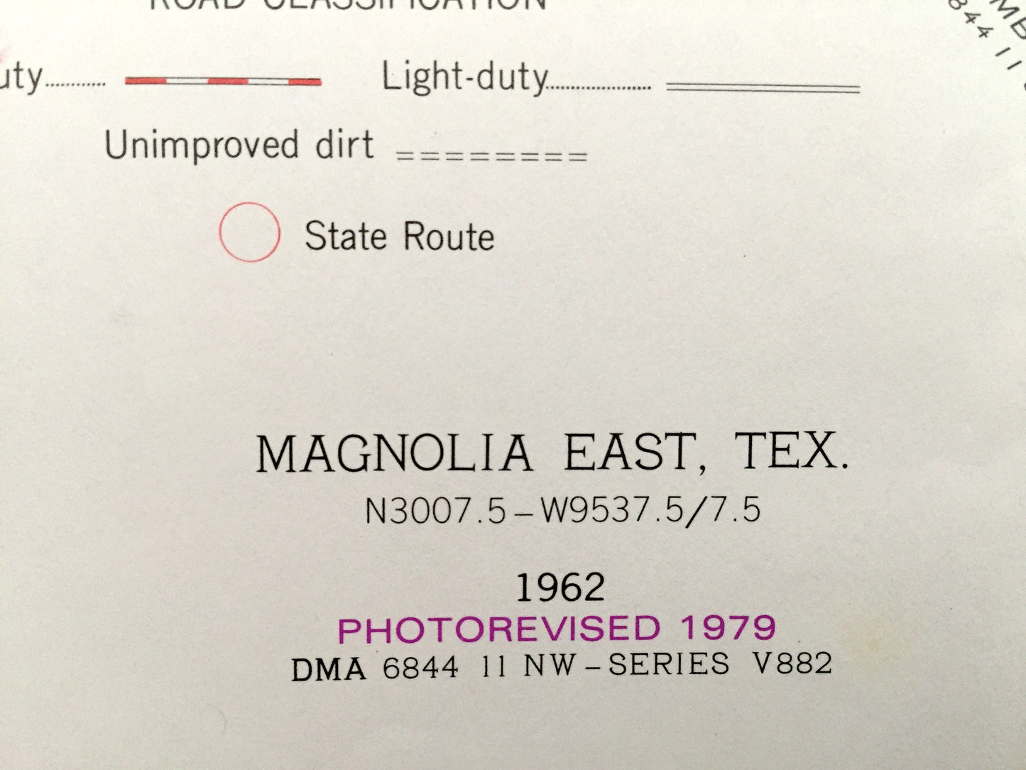 Antique Magnolia East, Texas 1962 US Geological Survey Topographic Map – Decker Prairie, Pinehurst, Mostyn, Ventura, Stagecoach, Karen