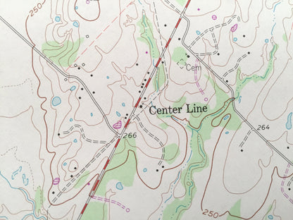 Antique Lyons, Texas 1960 US Geological Survey Topographic Map – Center Line, Davidson, Burleson County