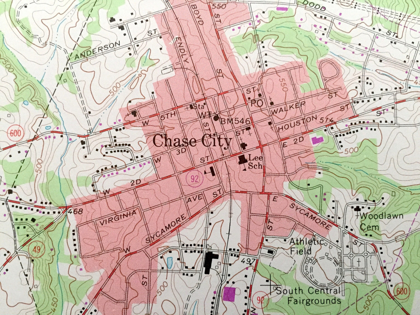 Antique Chase City, Virginia 1966 US Geological Survey Topographic Map – Fairview, Black Branch, Scotts Crossroad, Bynum Store, Finneywood