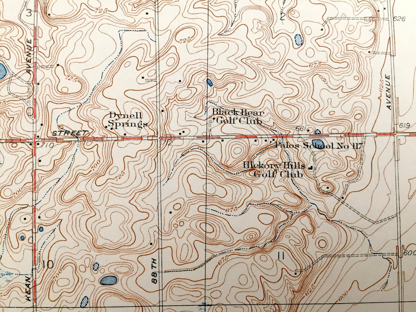 Antique Palos Park, Illinois 1928 US Geological Survey Topographic Map – Orland Park, Bremen, Worth, Oak Lawn, Stickney, Lyons, Chicago, IL