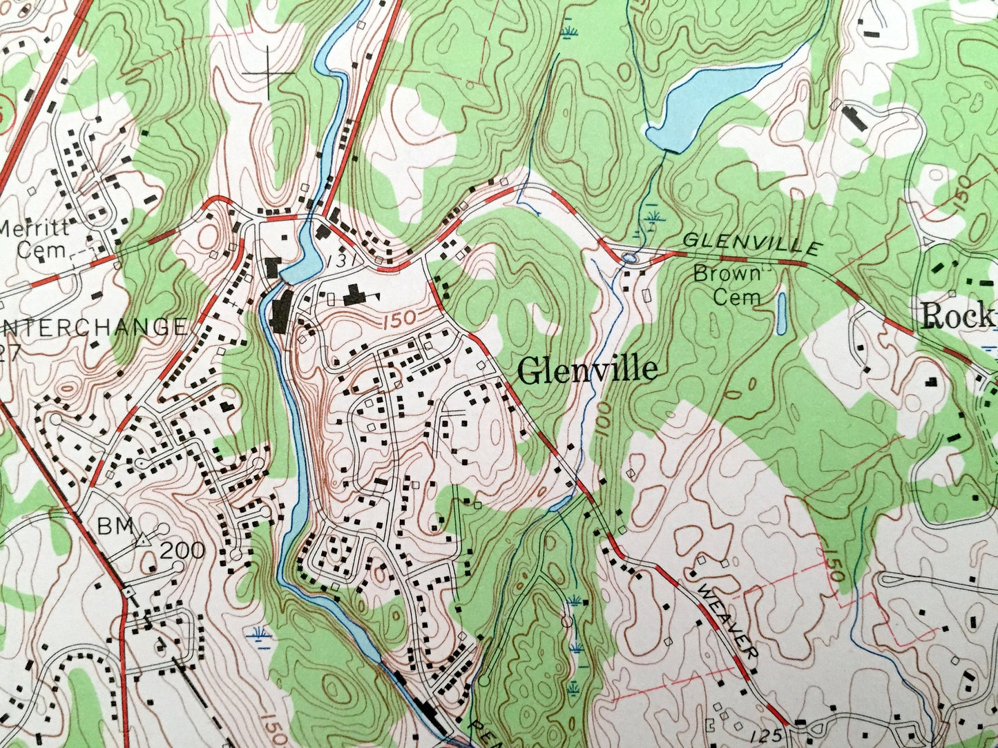 Antique Glenville, Connecticut 1960 US Geological Survey Topographic Map – Greenwich, Mount Pleasant Harrison Purchase Port Chester Byram CT