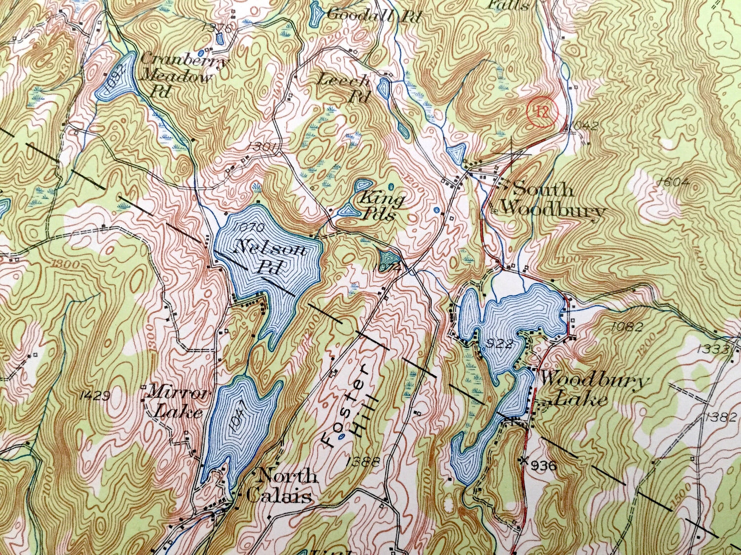 Antique Plainfield, Vermont 1953 US Geological Survey Topographic Map – Caladonia County, Woodbury, Cabot, Marshfield, East Montpelier, VT