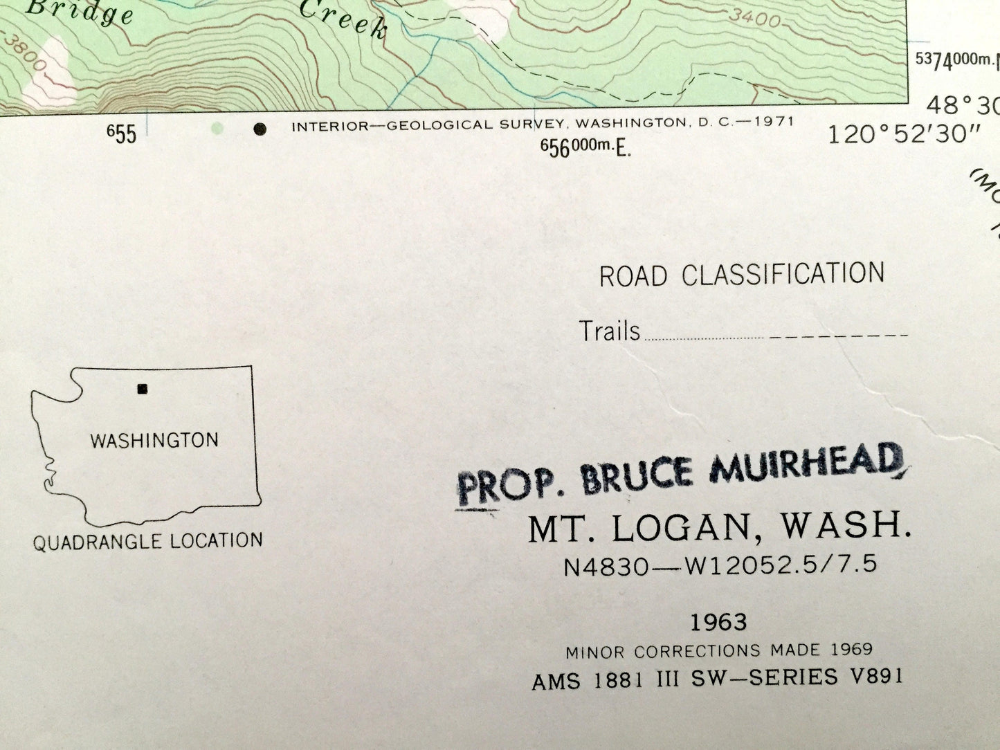 Antique Mt. Logan, Washington 1963 US Geological Survey Topographic Map – North Cascades, Mt Baker, Ragged Ridge, Red Mountain, Glaciers