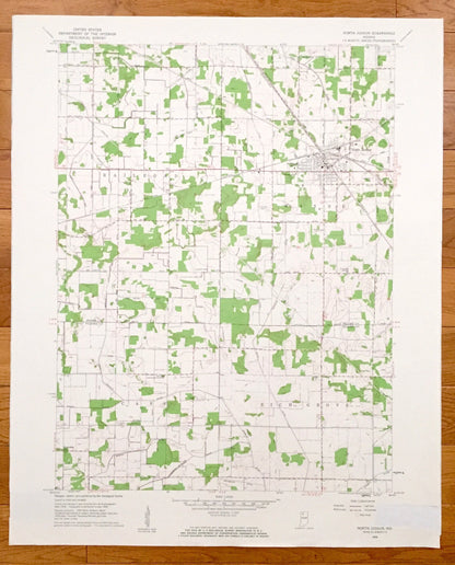 Antique North Judson, Indiana 1959 US Geological Survey Topographic Map – Railroad, Wayne, Cass, Rich Grove, Starke, Pulaski County, IN