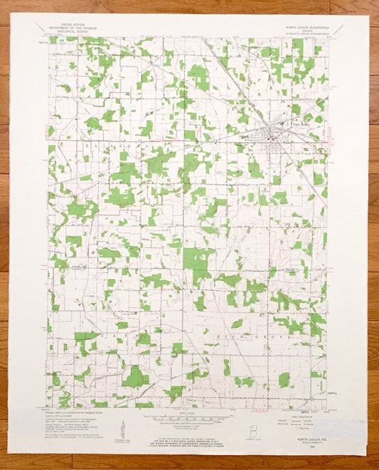 Antique North Judson, Indiana 1959 US Geological Survey Topographic Map – Railroad, Wayne, Cass, Rich Grove, Starke, Pulaski County, IN