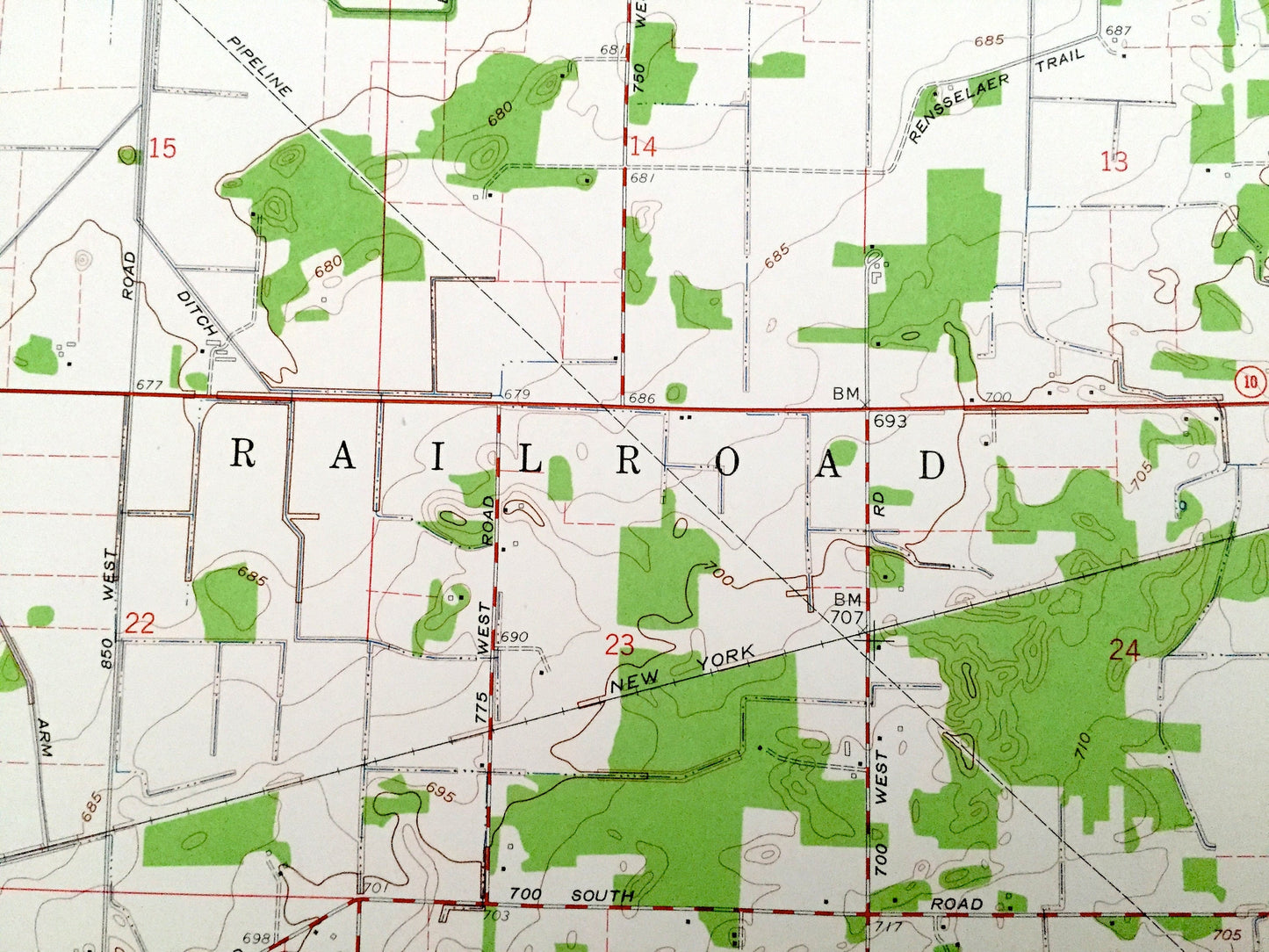 Antique North Judson, Indiana 1959 US Geological Survey Topographic Map – Railroad, Wayne, Cass, Rich Grove, Starke, Pulaski County, IN
