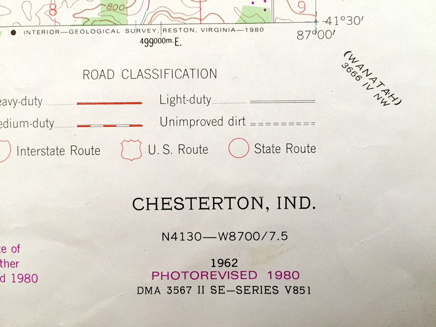 Antique Chesterton, Indiana 1962 US Geological Survey Topographic Map – Westchester, Burns Harbor, Valparaiso, Liberty, Jackson, Porter