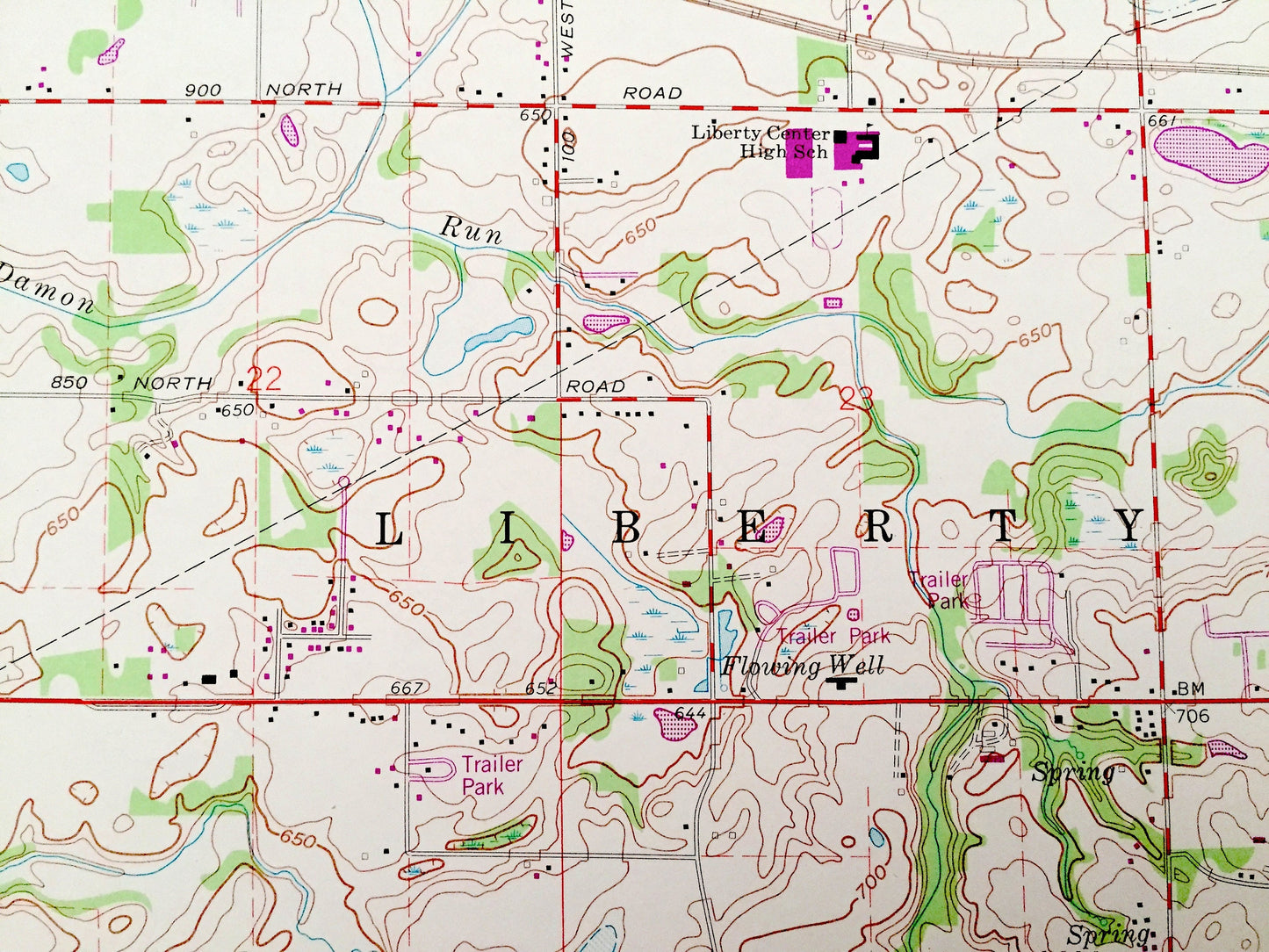 Antique Chesterton, Indiana 1962 US Geological Survey Topographic Map – Westchester, Burns Harbor, Valparaiso, Liberty, Jackson, Porter