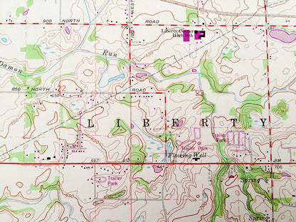 Antique Chesterton, Indiana 1962 US Geological Survey Topographic Map – Westchester, Burns Harbor, Valparaiso, Liberty, Jackson, Porter