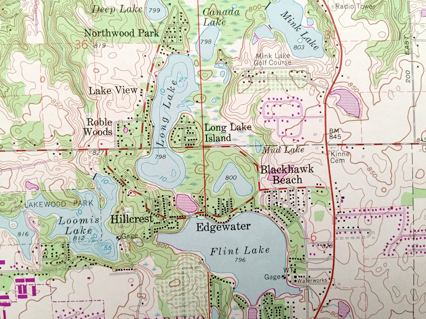 Antique Chesterton, Indiana 1962 US Geological Survey Topographic Map – Westchester, Burns Harbor, Valparaiso, Liberty, Jackson, Porter