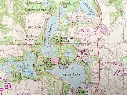 Antique Chesterton, Indiana 1962 US Geological Survey Topographic Map – Westchester, Burns Harbor, Valparaiso, Liberty, Jackson, Porter