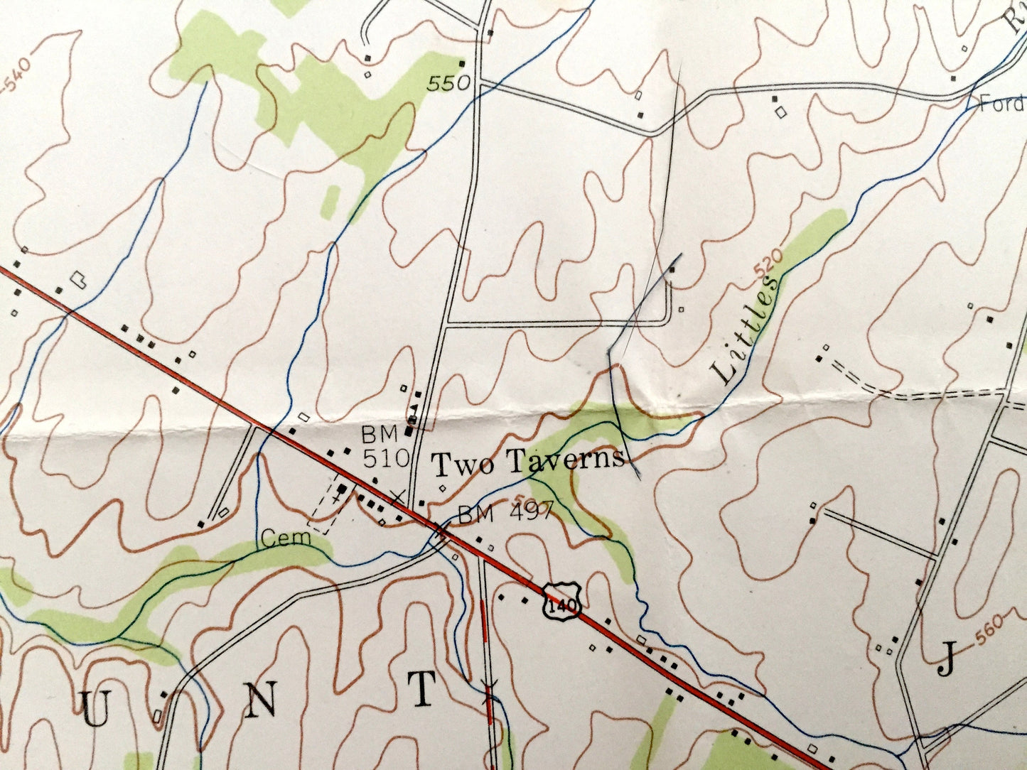 Antique Gettysburg, Pennsylvania 1951 US Geological Survey Topographic Map – Cumberland, Mount Joy, Straban, Mount Pleasant, Civil War, PA