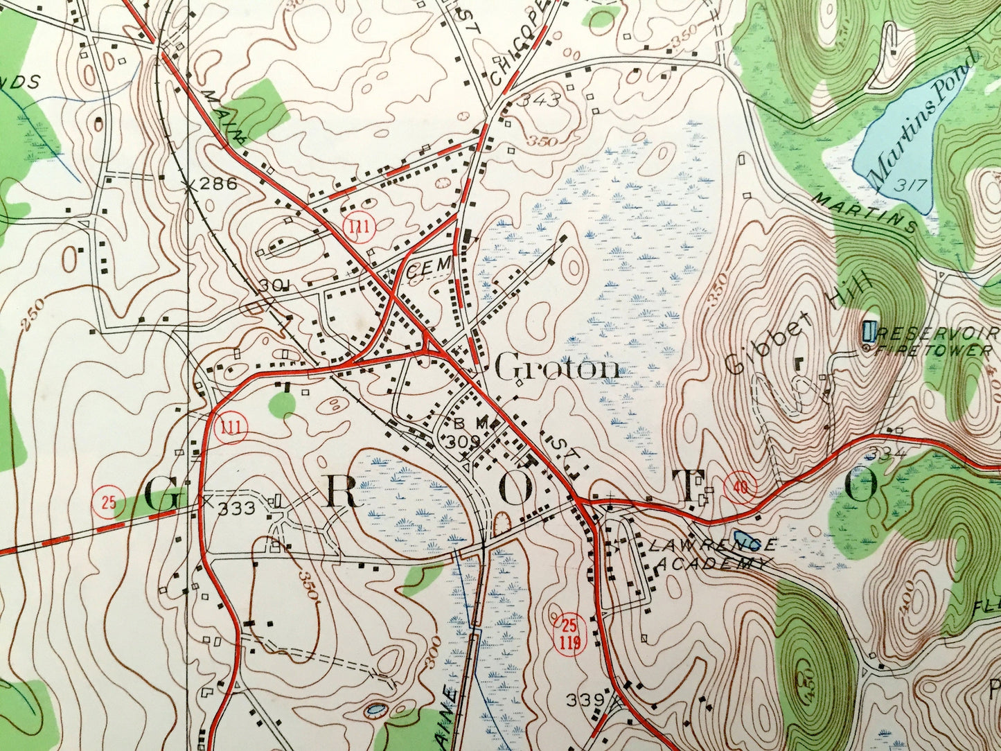 Antique Antique Ayer, Massachusetts 1950 US Geological Survey Topographic Map – Harvard, Littleton,  Fort Devens, Boxborough, Shirley, MA