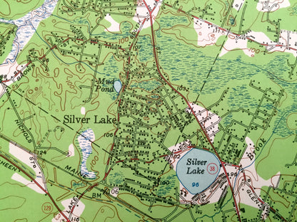 Antique Wilmington, Massachusetts 1950 US Geological Survey Topographic Map – Andover, Billerica, Tewksbury, Burlington, Reading, Woburn