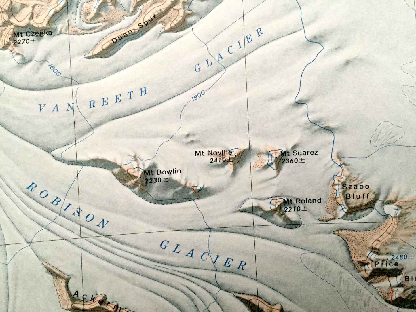 Antique Mount Blackburn, Antarctica 1966 US Geological Survey Topographic Map – Watson Escarpment, La Gorce Mountains, Scott Glacier
