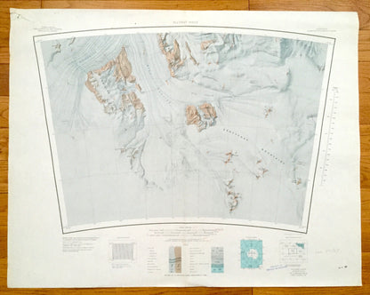 Antique Plunket Point, Antarctica 1965 US Geological Survey Topographic Map – Grosvenor Mountains, Dominion Range, Shackleton Ice Falls