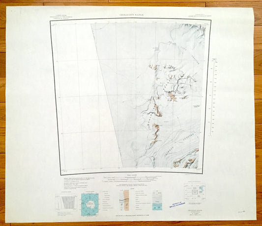 Antique Geologists Range, Antarctica 1964 US Geological Survey Topographic Map – Nimrod Glacier, McKay Cliffs, Wllman Cliffs, Endurance